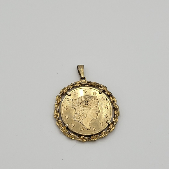 Avon Lady Liberty Necklace United States America Bicentennial Eagle 1776-1976 - Picture 3 of 10